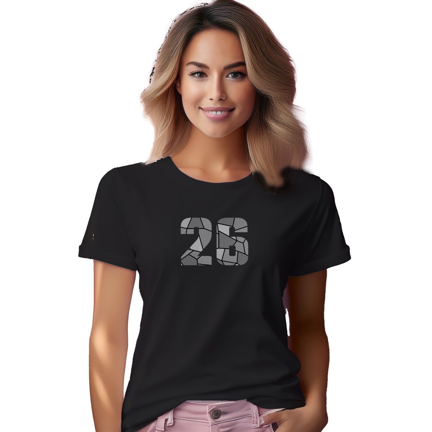 26 Number Women T-Shirt (Black)