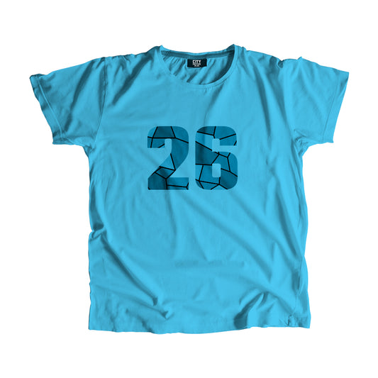 26 Number Men Unisex T-Shirt (Sky Blue)