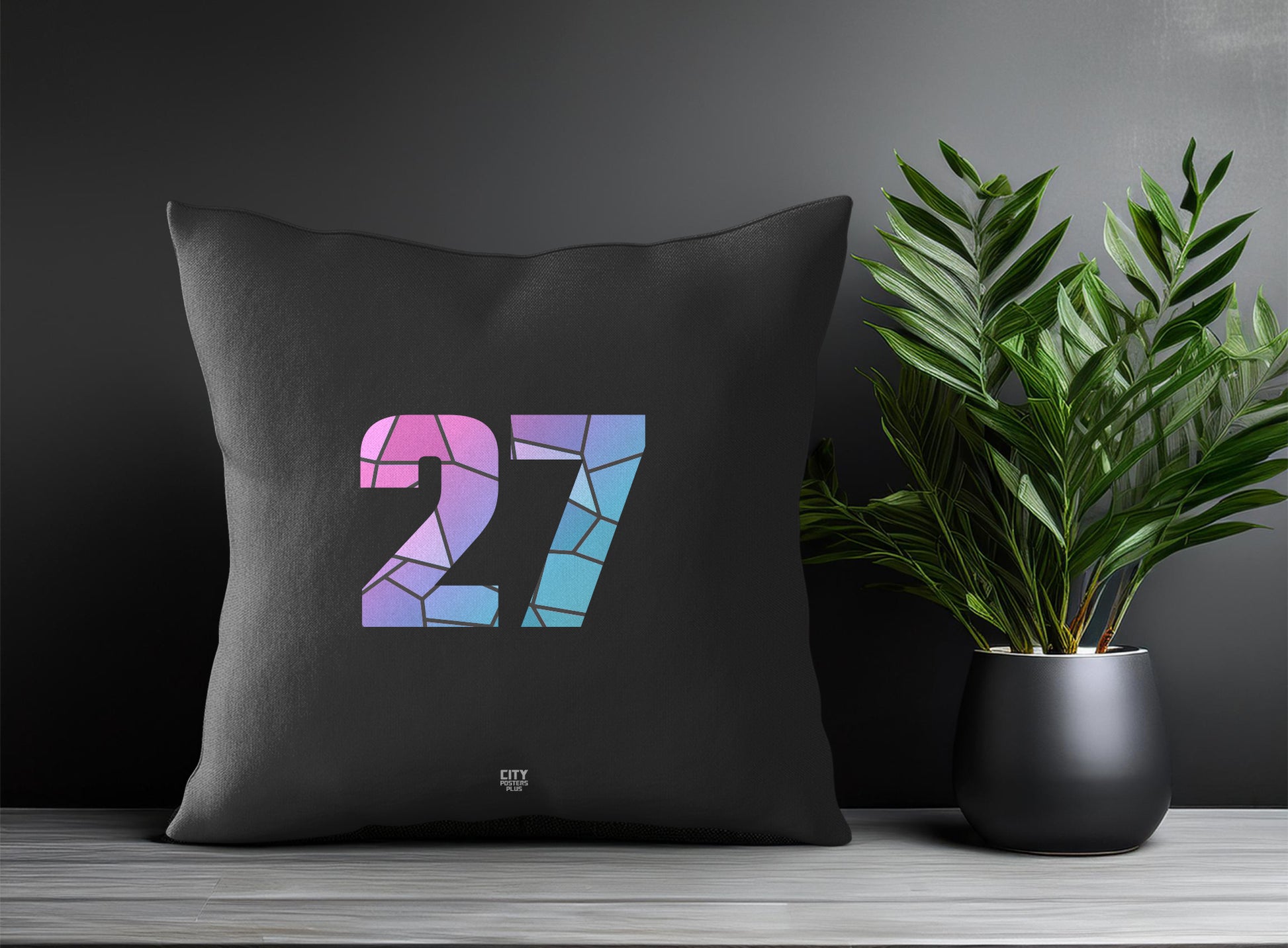 Print Deliver Plus 27 Number Square & Rectangle Pillow Cases | Modern Numeric Throw Pillow Covers 