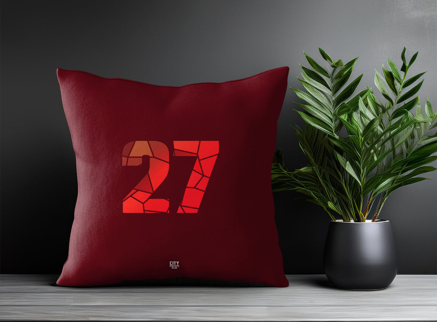 Print Deliver Plus 27 Number Square & Rectangle Pillow Cases | Modern Numeric Throw Pillow Covers 