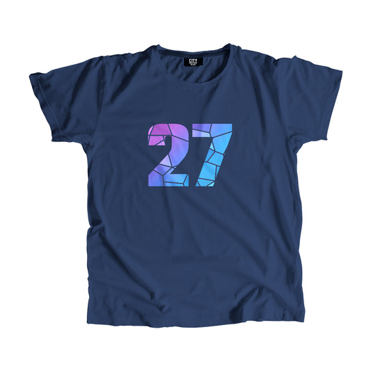 27 Number Men Unisex T-Shirt (Navy Blue)