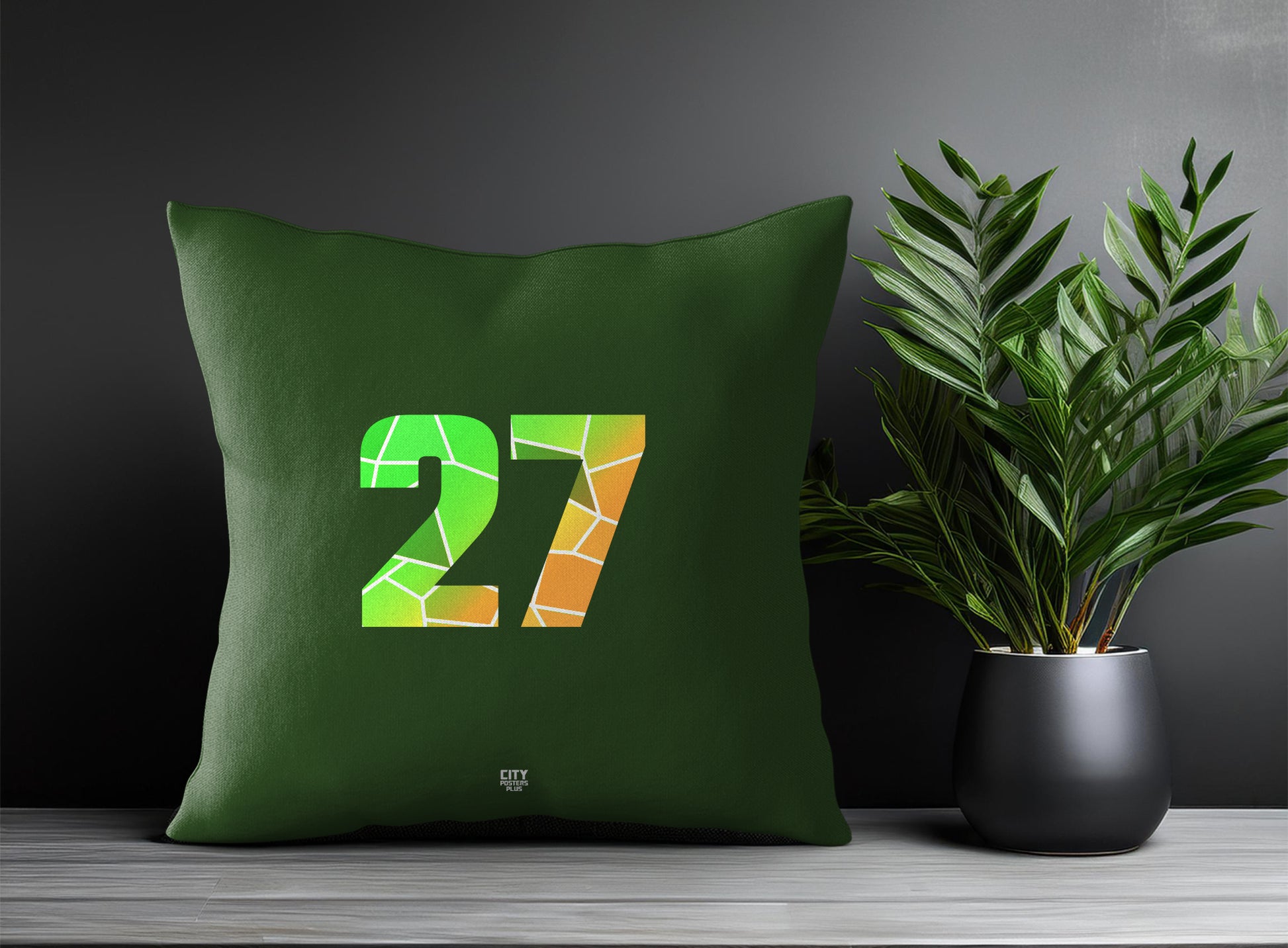 Print Deliver Plus 27 Number Square & Rectangle Pillow Cases | Modern Numeric Throw Pillow Covers 