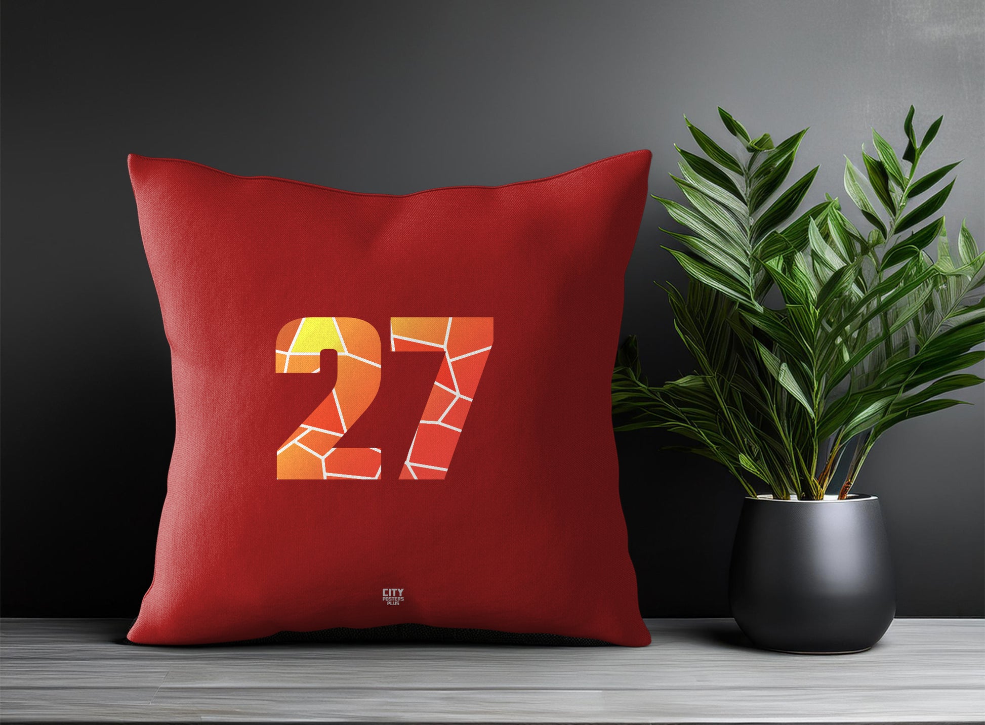Print Deliver Plus 27 Number Square & Rectangle Pillow Cases | Modern Numeric Throw Pillow Covers 
