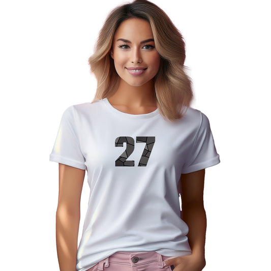 27 Number Women T-Shirt (White)