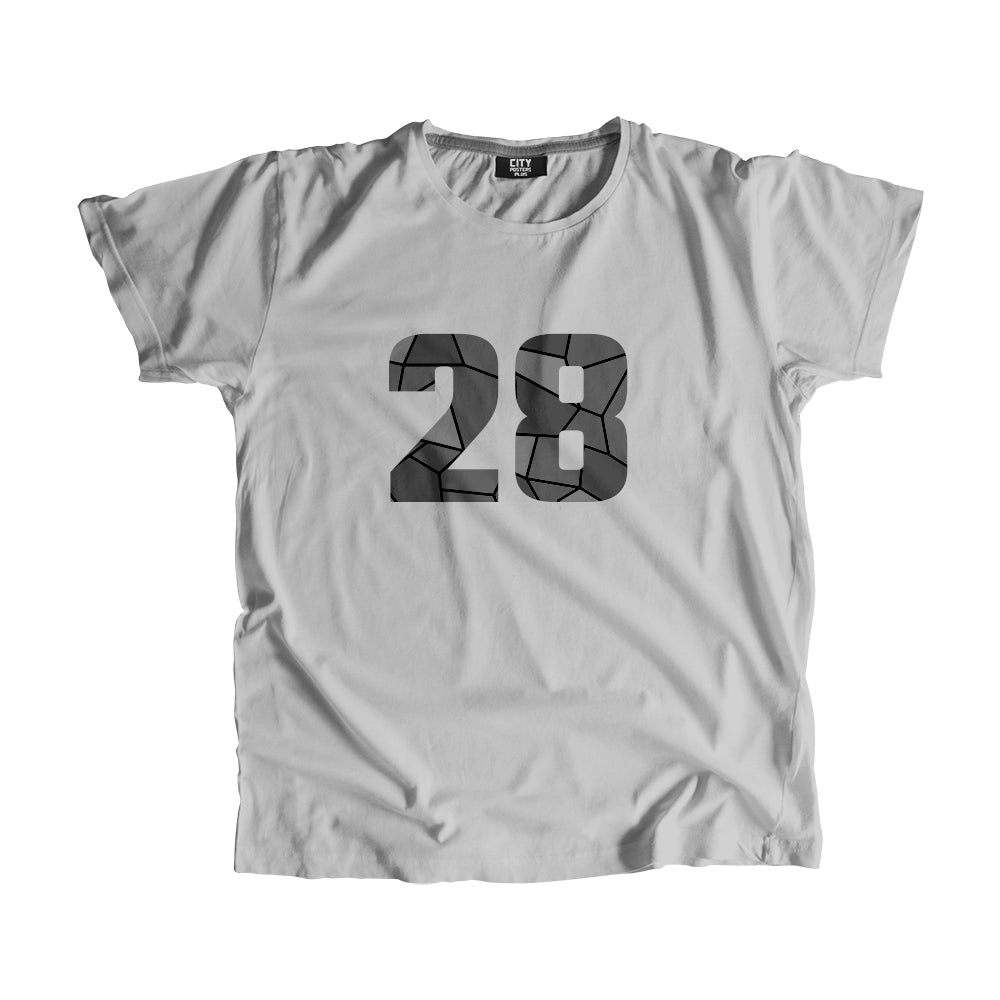 28 Number Men Unisex T-Shirt (Melange Grey)