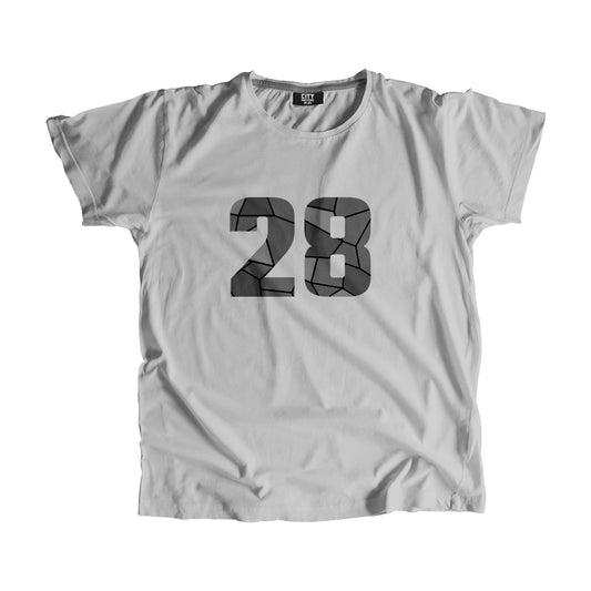 28 Number Men Unisex T-Shirt (Melange Grey)