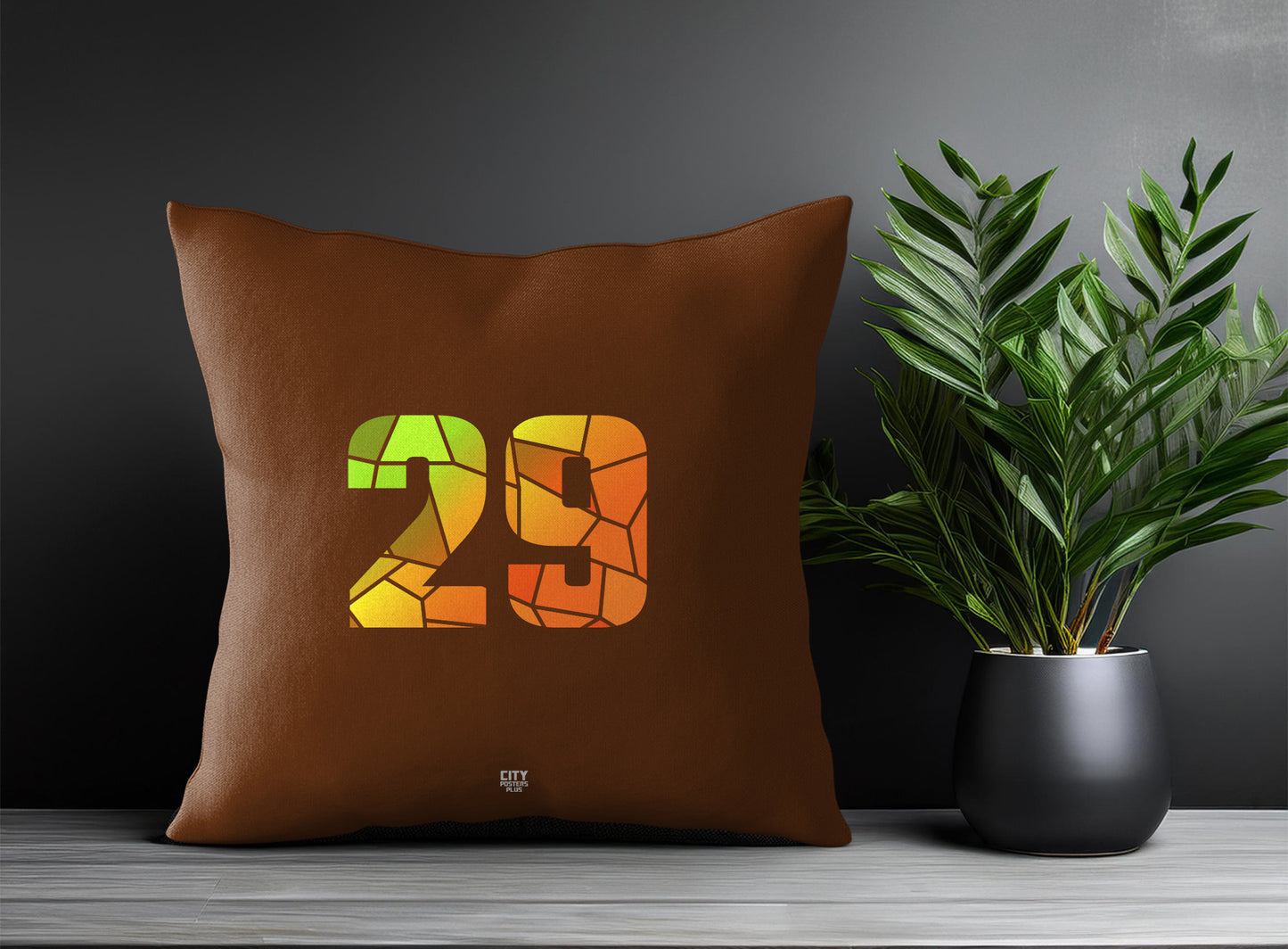 Print Deliver Plus 29 Number Square & Rectangle Pillow Cases | Modern Numeric Throw Pillow Covers 