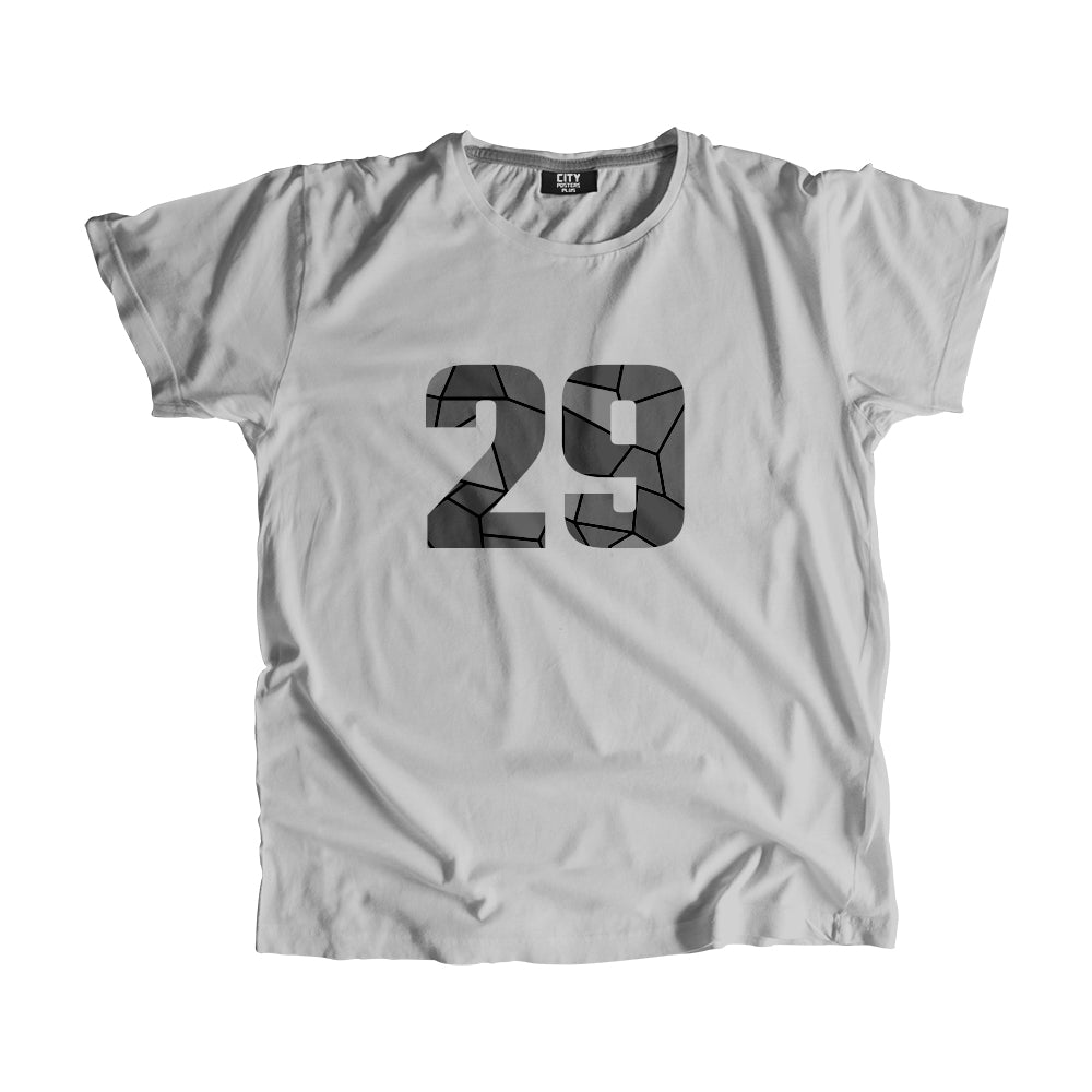 29 Number Men Unisex T-Shirt (Melange Grey)