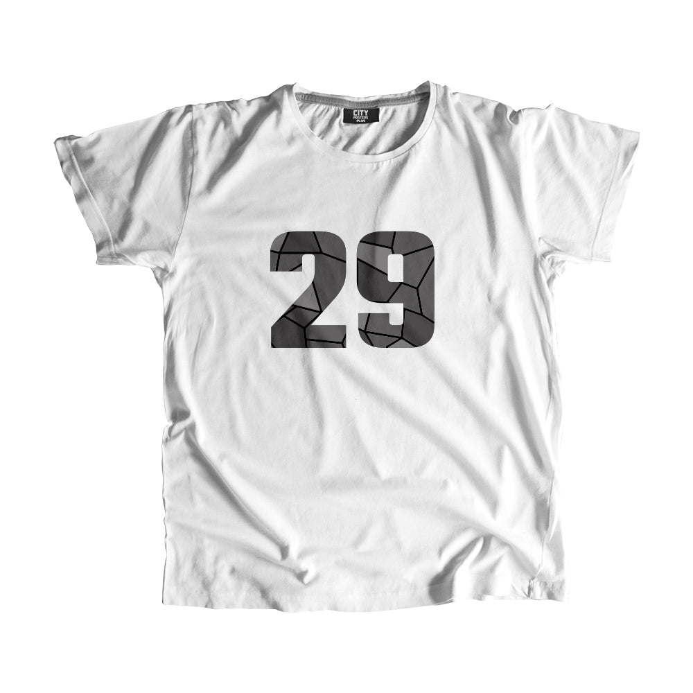 29 Number Men Unisex T-Shirt (White)