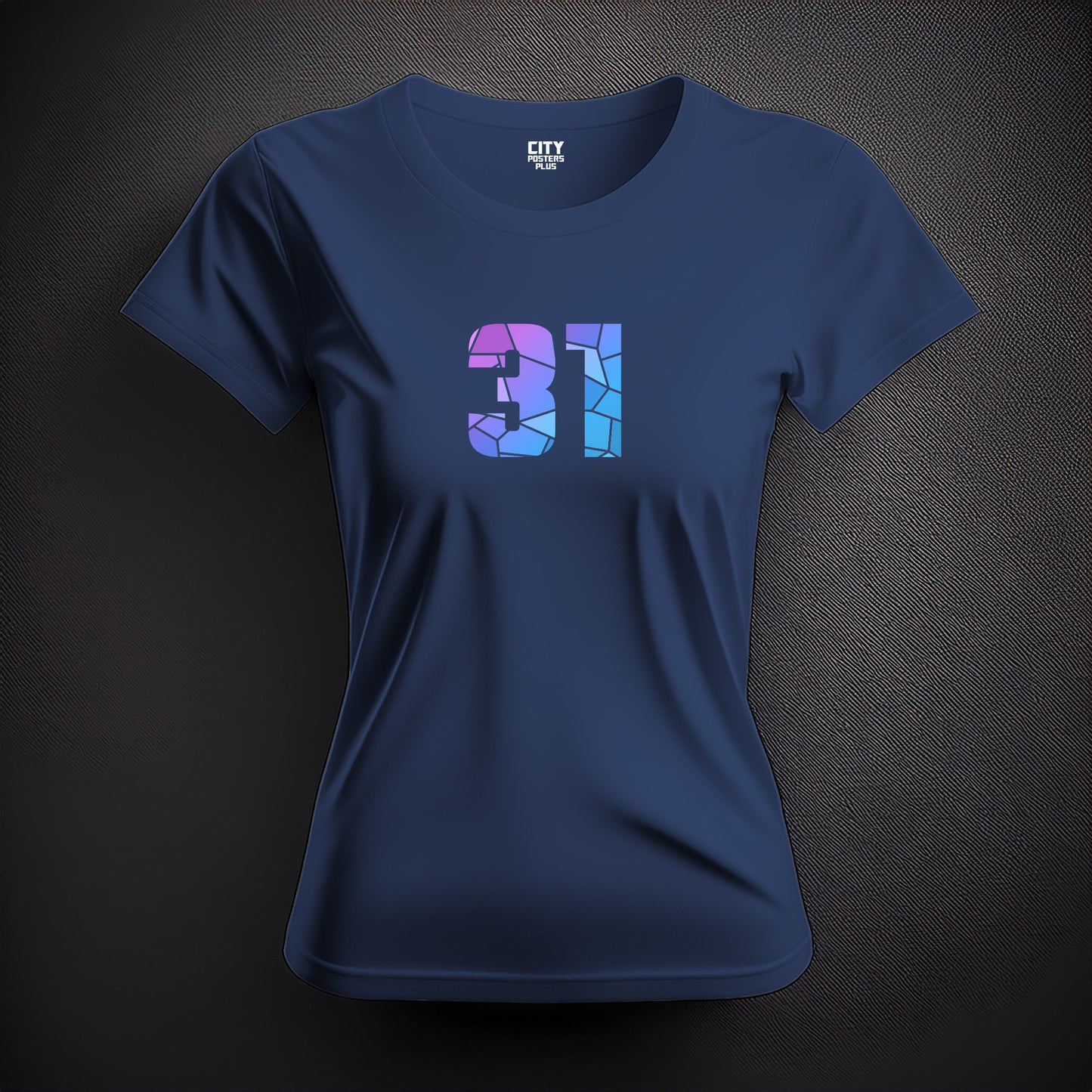 31 Number Women T-Shirt (Navy Blue)