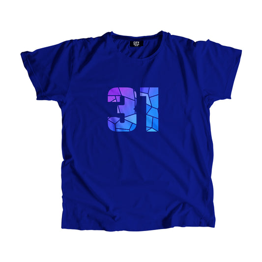 31 Number Men Unisex T-Shirt (Royal Blue)