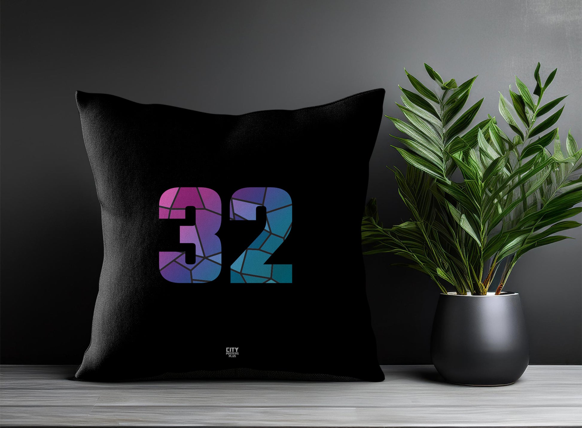 Print Deliver Plus 32 Number Square & Rectangle Pillow Cases | Modern Numeric Throw Pillow Covers 