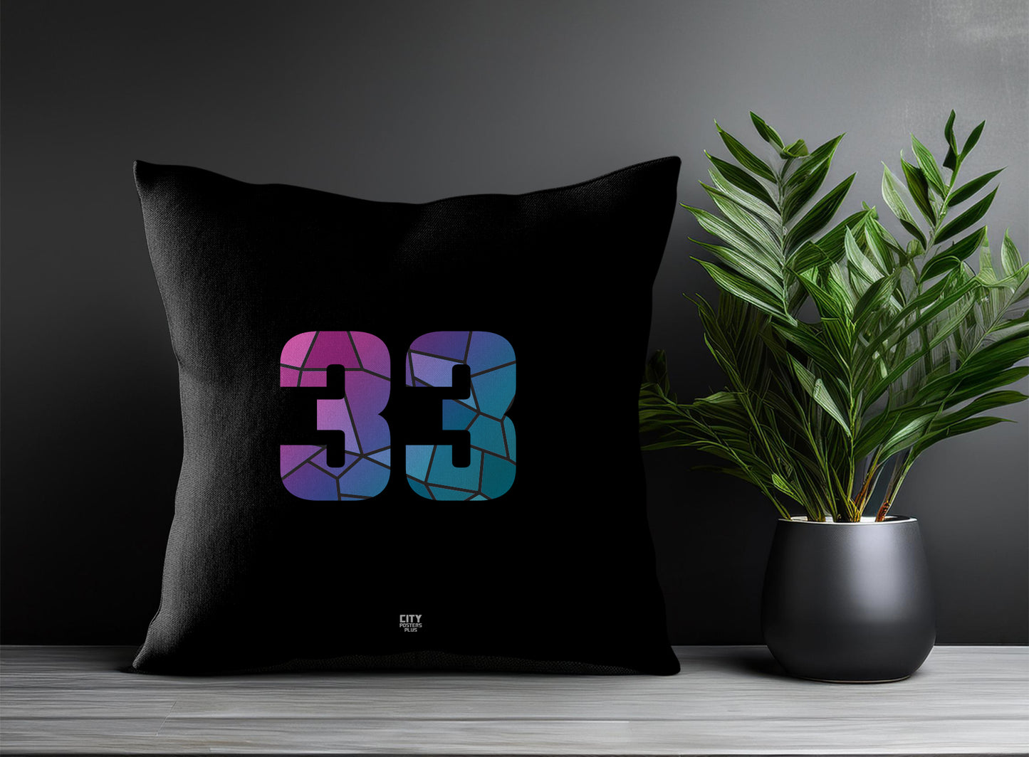 Print Deliver Plus 33 Number Square & Rectangle Pillow Cases | Modern Numeric Throw Pillow Covers 