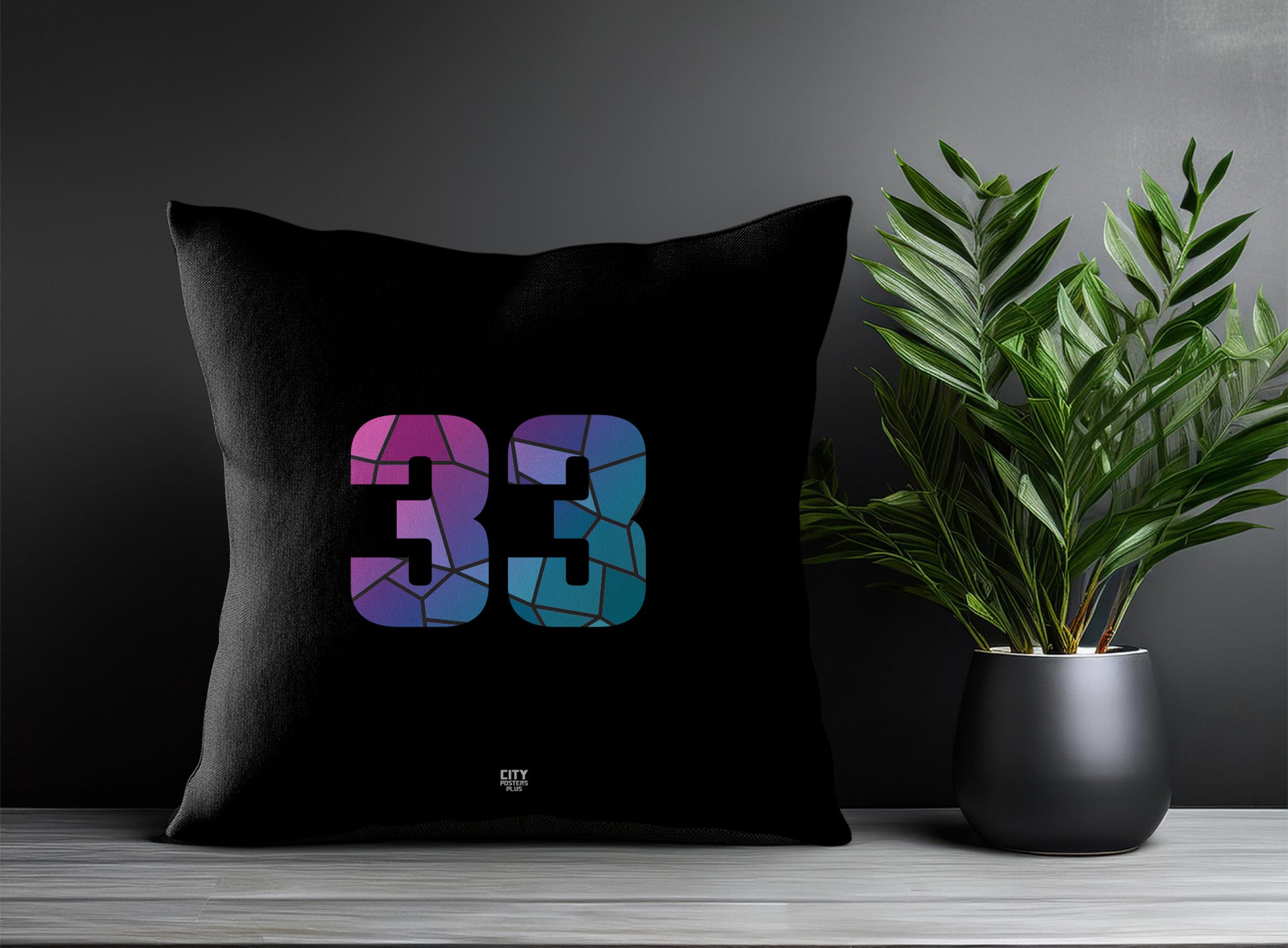 Print Deliver Plus 33 Number Square & Rectangle Pillow Cases | Modern Numeric Throw Pillow Covers 