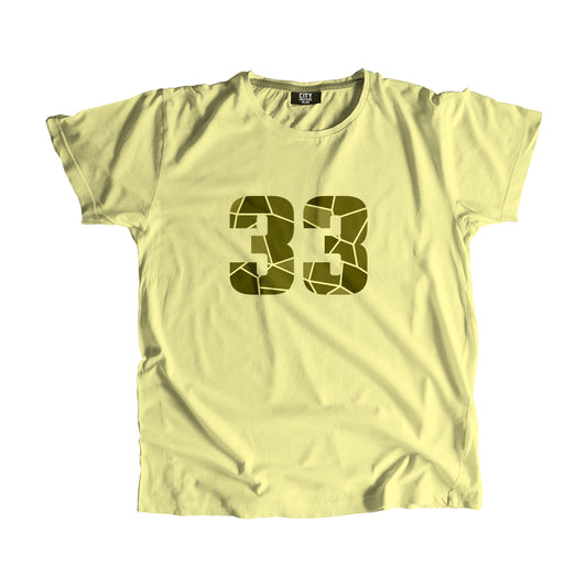 33 Number Men Unisex T-Shirt (Butter Yellow)