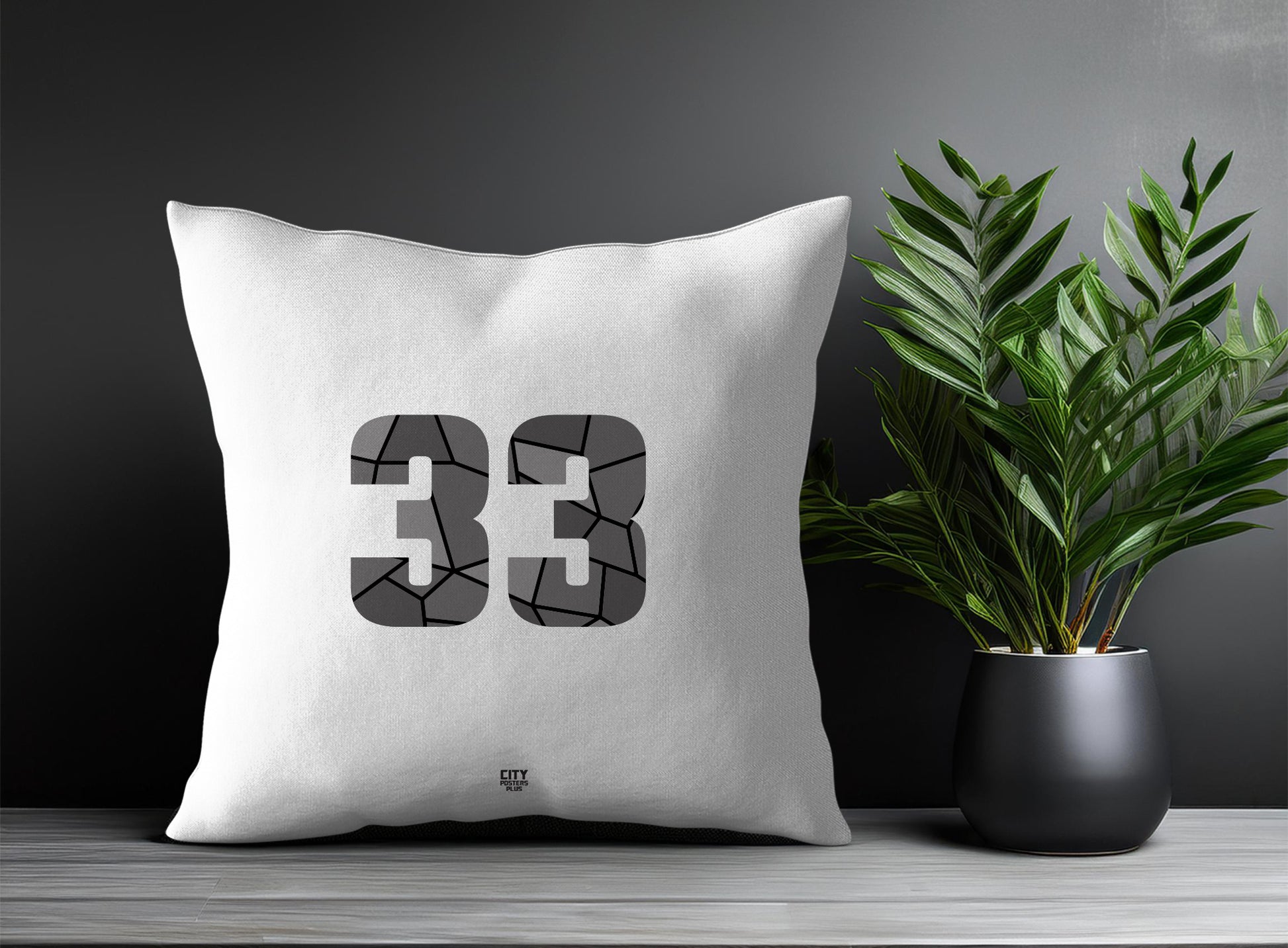 Print Deliver Plus 33 Number Square & Rectangle Pillow Cases | Modern Numeric Throw Pillow Covers 