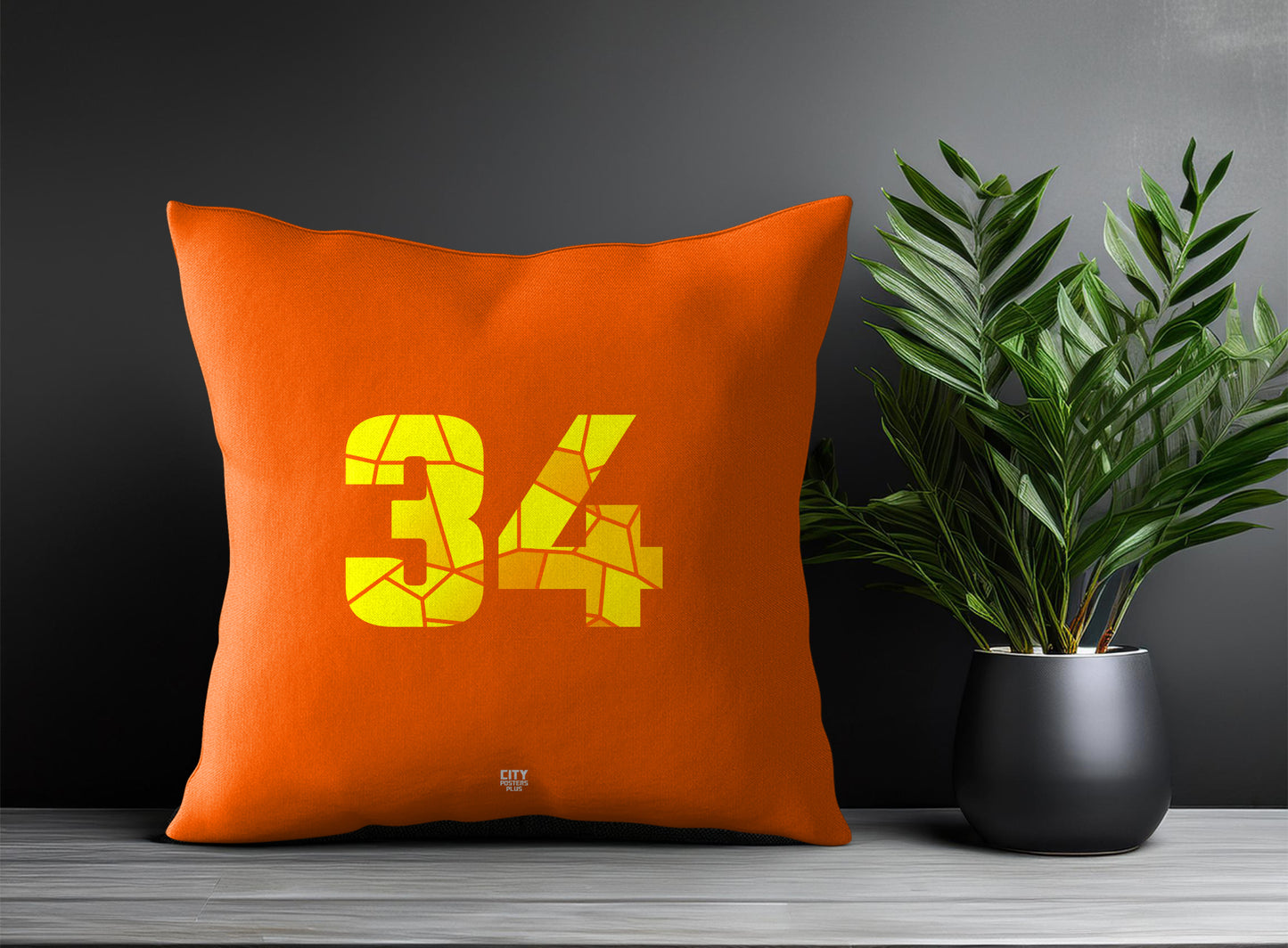 Print Deliver Plus 34 Number Square & Rectangle Pillow Cases | Modern Numeric Throw Pillow Covers 
