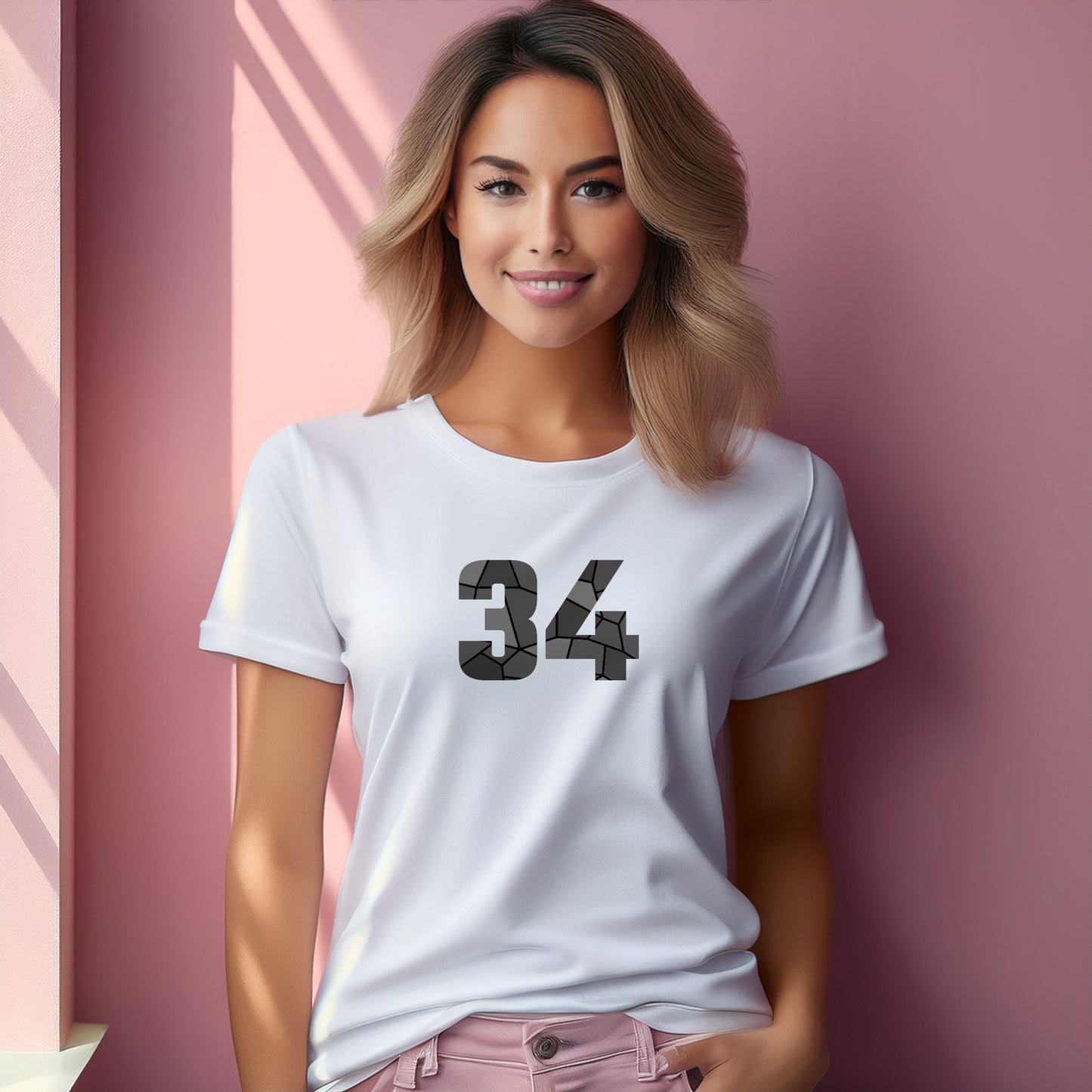 34 Number Women T-Shirt (White)