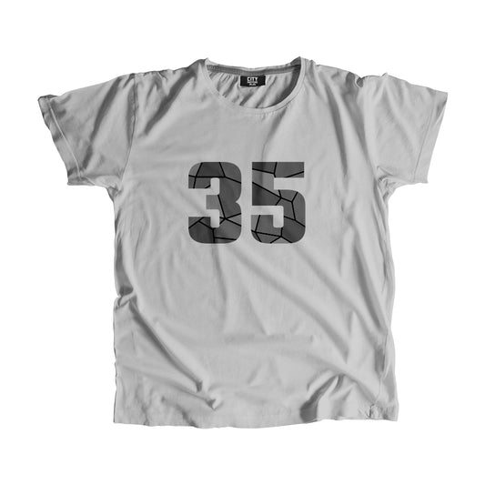35 Number Men Unisex T-Shirt (Melange Grey)