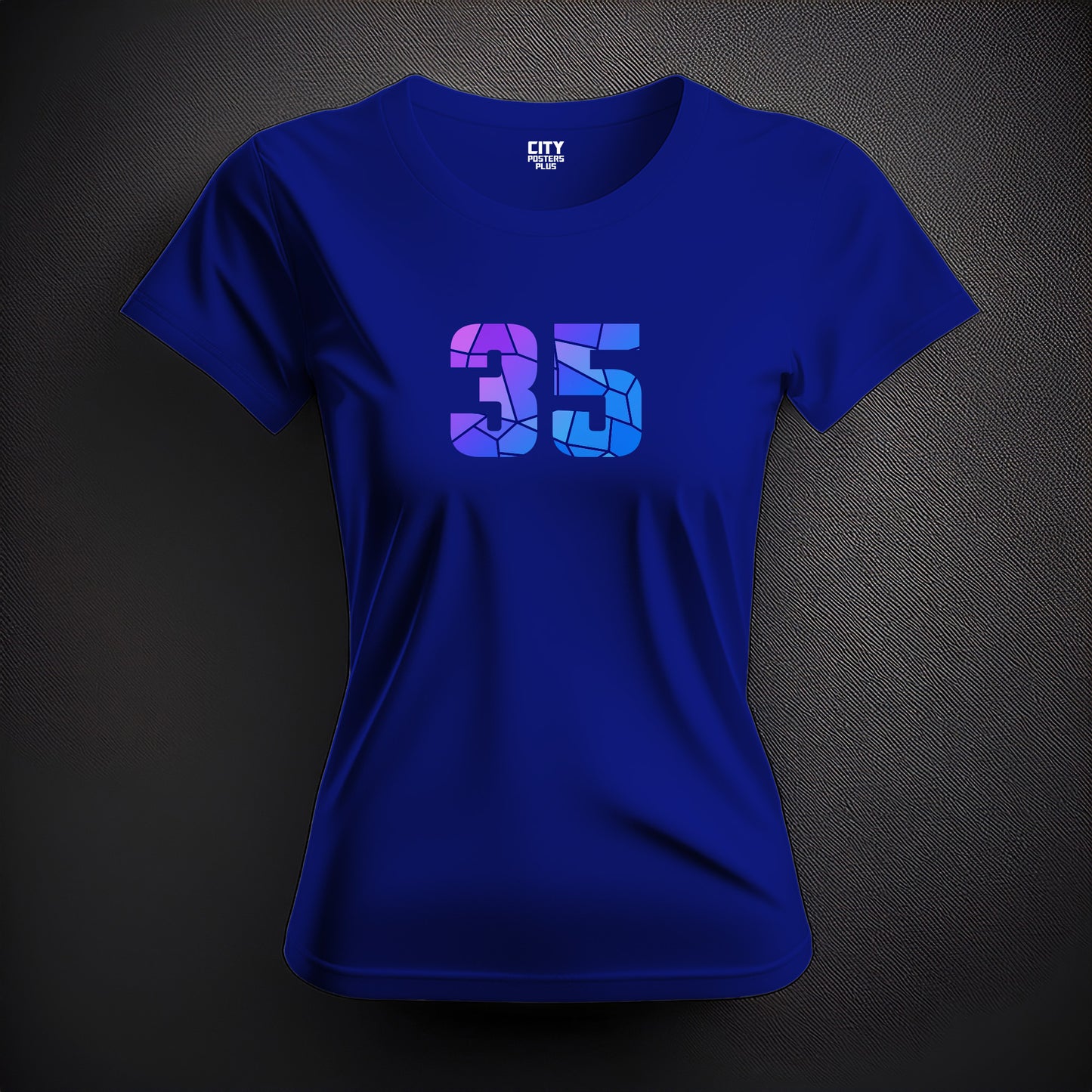 35 Number Women T-Shirt (Royal Blue)