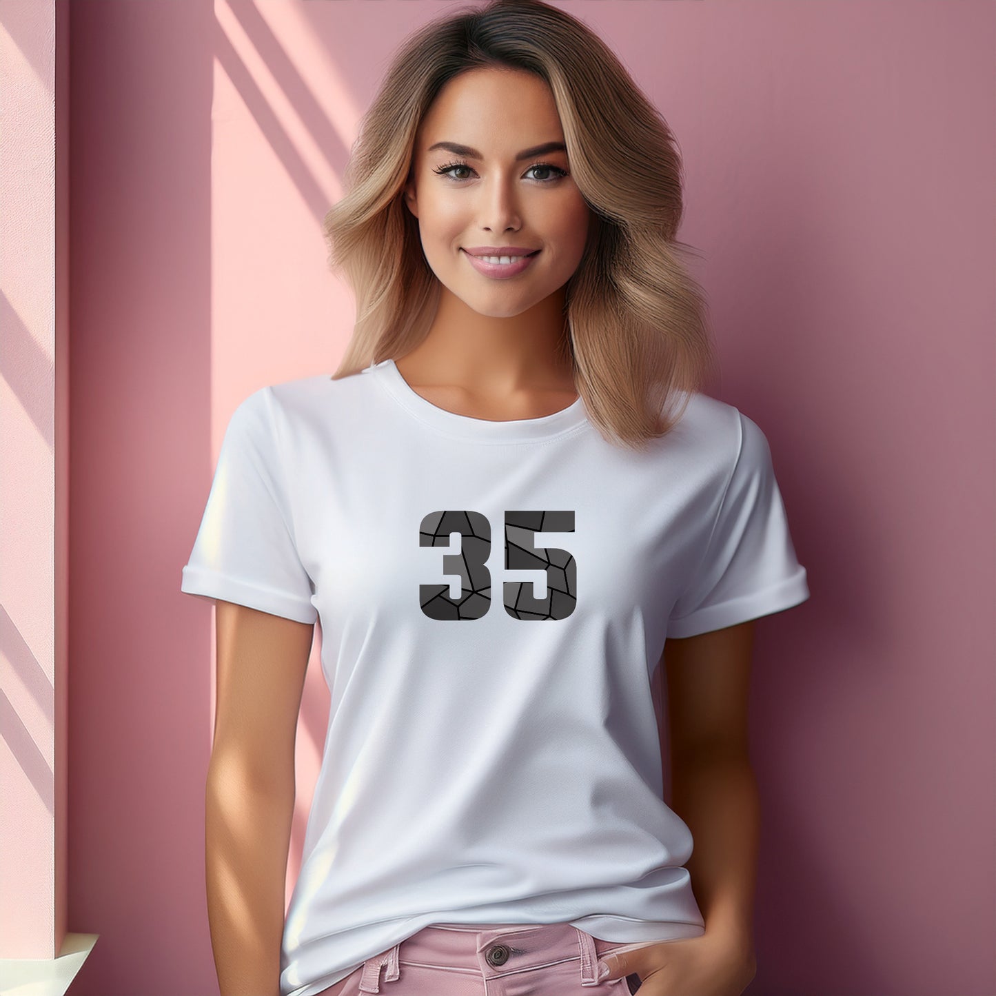 35 Number Women T-Shirt (White)
