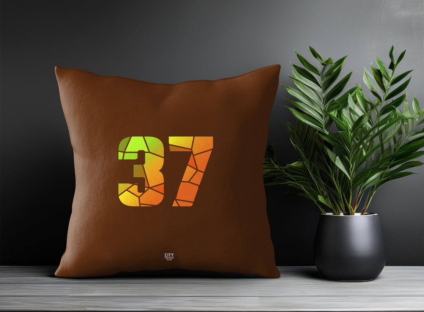 Print Deliver Plus 37 Number Square & Rectangle Pillow Cases | Modern Numeric Throw Pillow Covers 