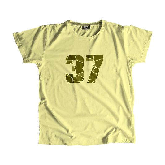 37 Number Men Unisex T-Shirt (Butter Yellow)