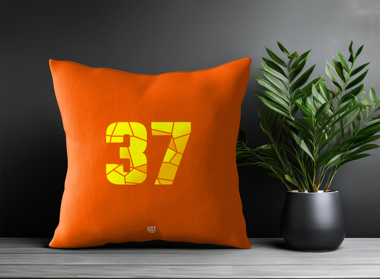 Print Deliver Plus 37 Number Square & Rectangle Pillow Cases | Modern Numeric Throw Pillow Covers 