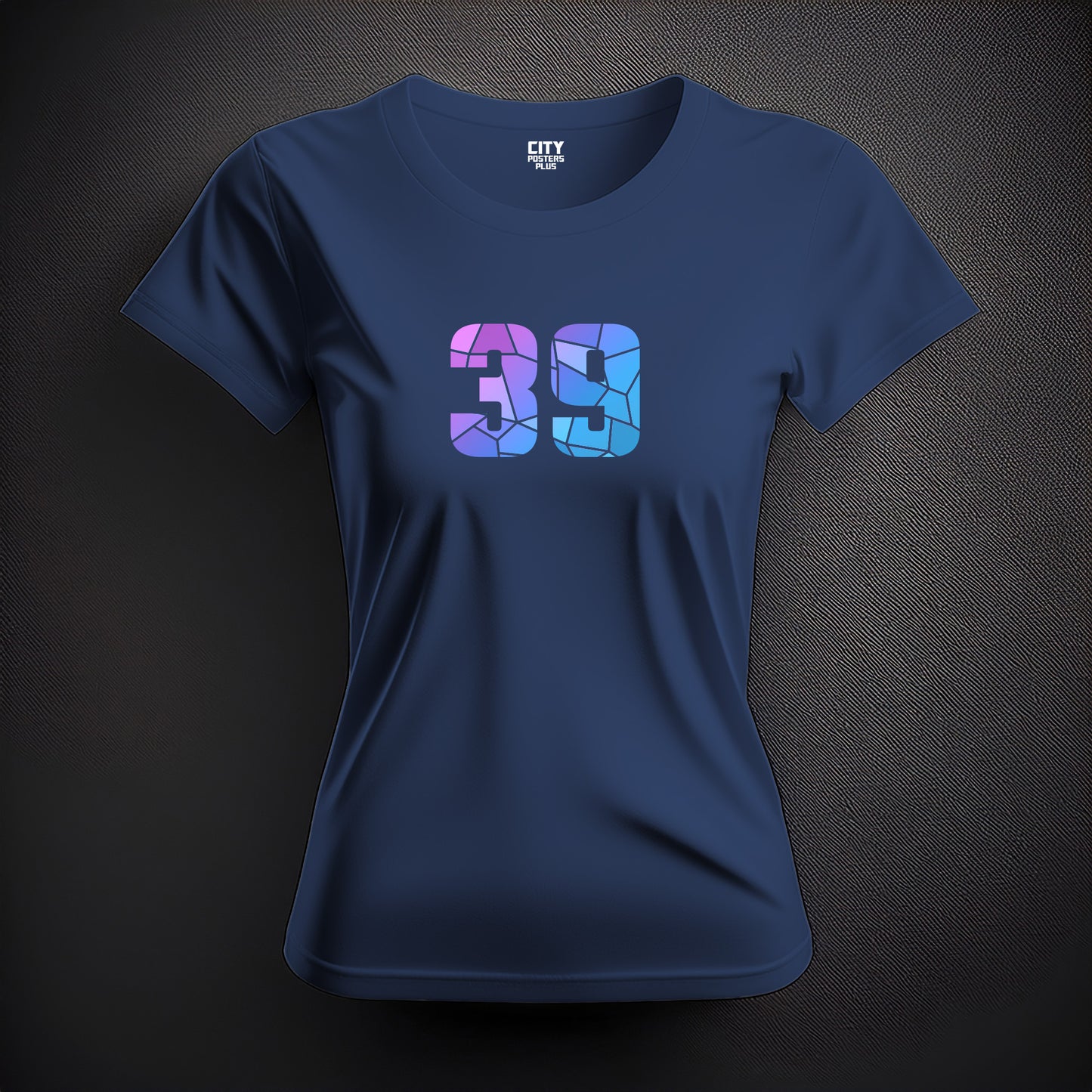 39 Number Women T-Shirt (Navy Blue)