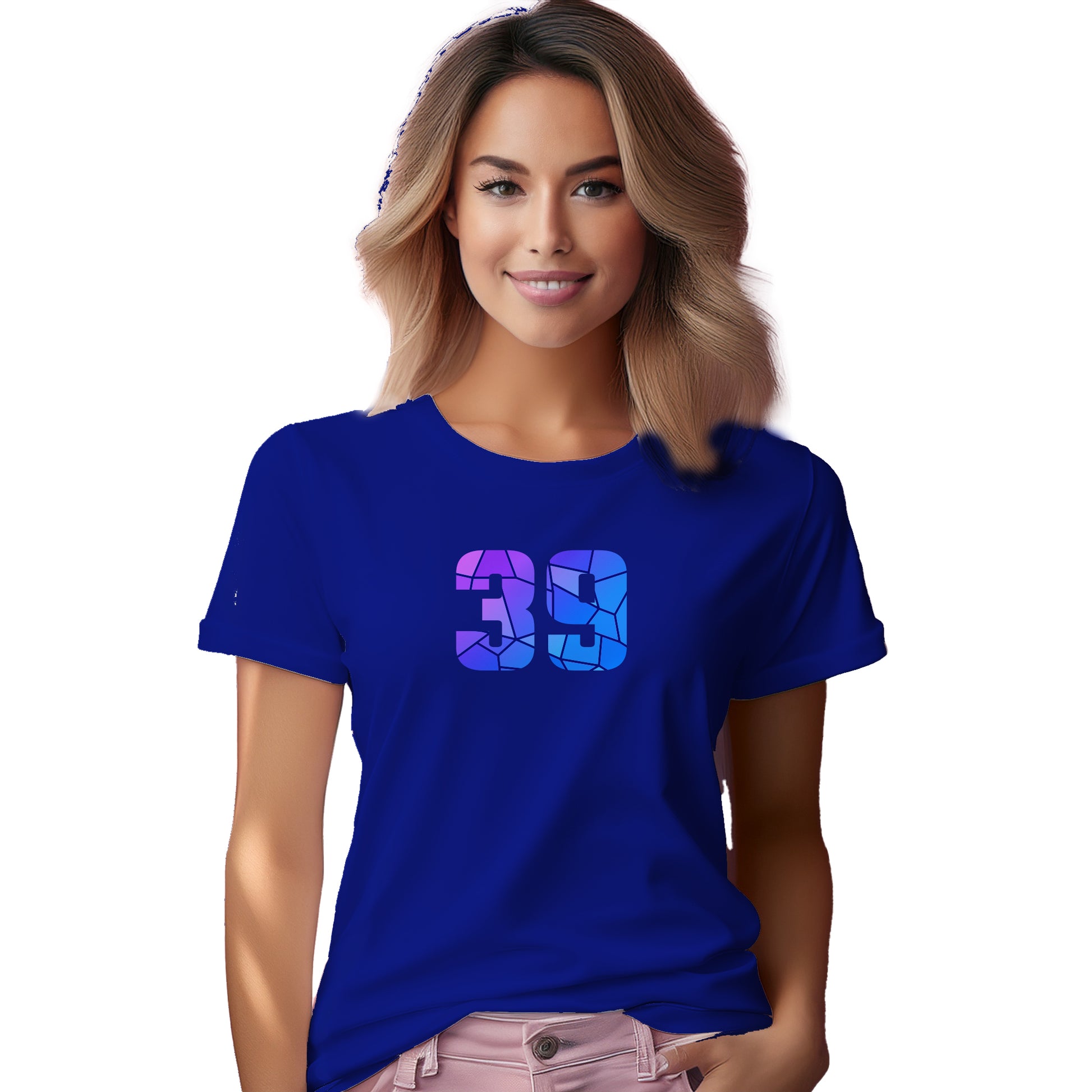 39 Number Women T-Shirt (Royal Blue)