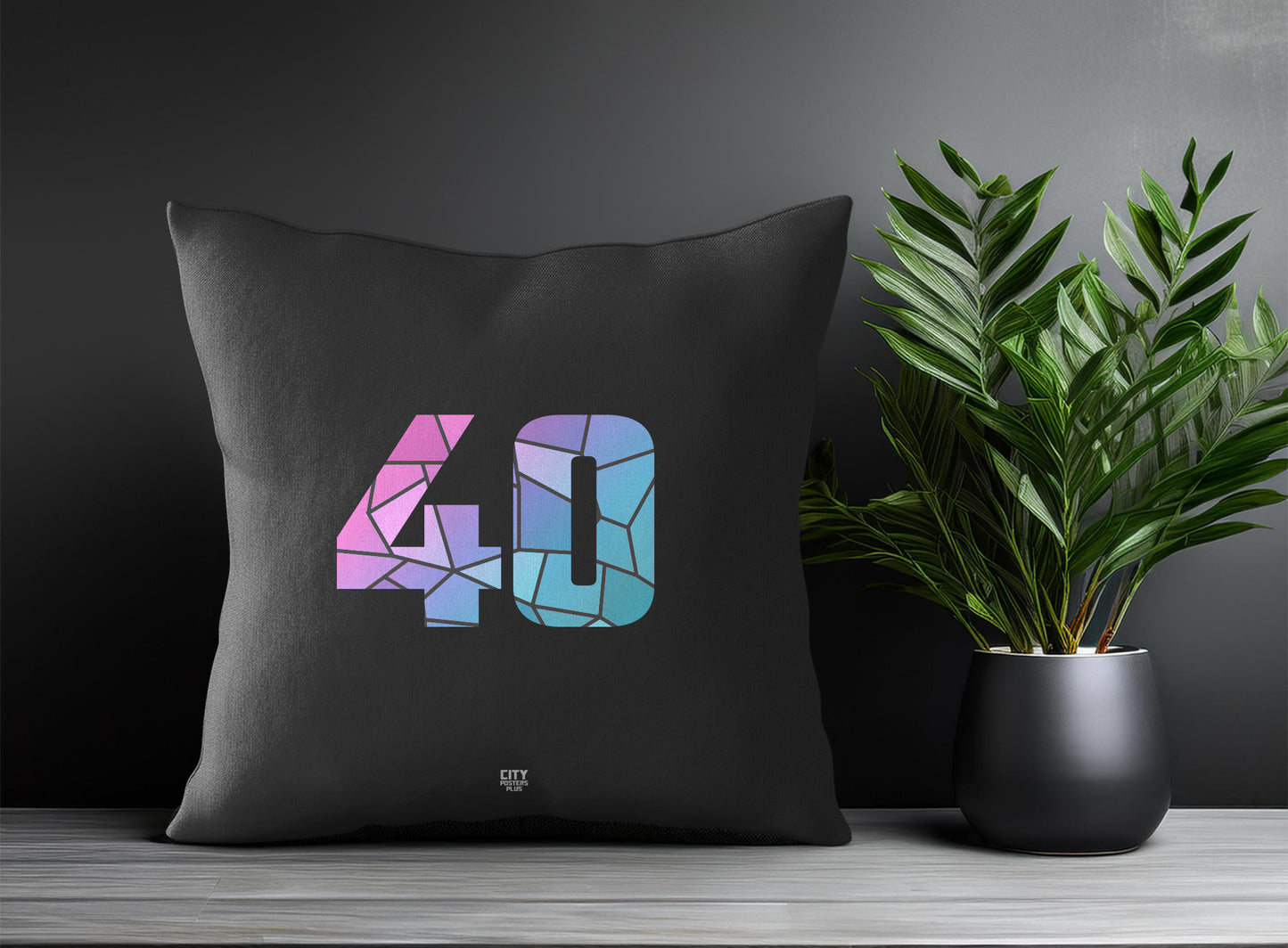 Print Deliver Plus 40 Number Square & Rectangle Pillow Cases | Modern Numeric Throw Pillow Covers 
