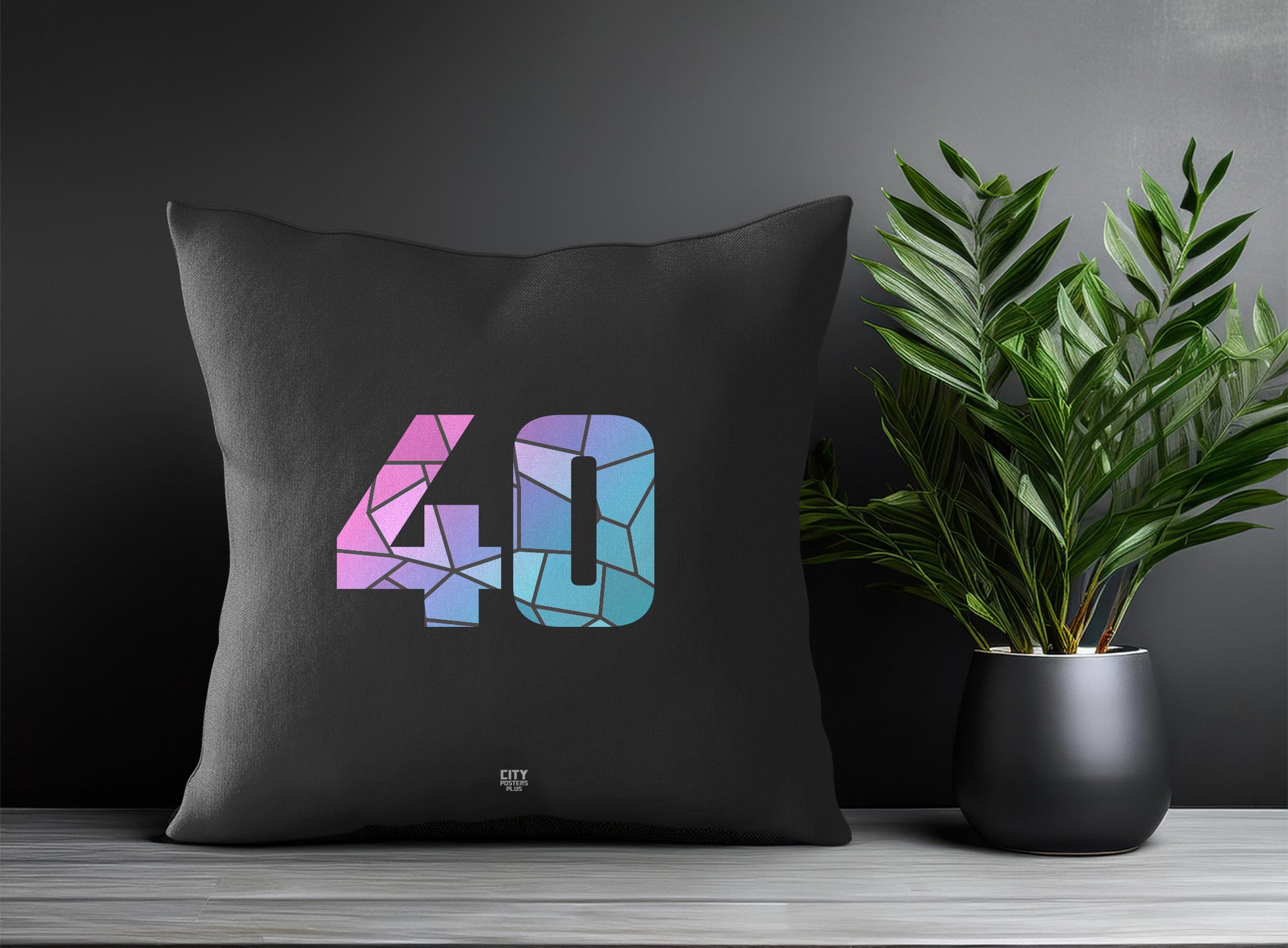 Print Deliver Plus 40 Number Square & Rectangle Pillow Cases | Modern Numeric Throw Pillow Covers 