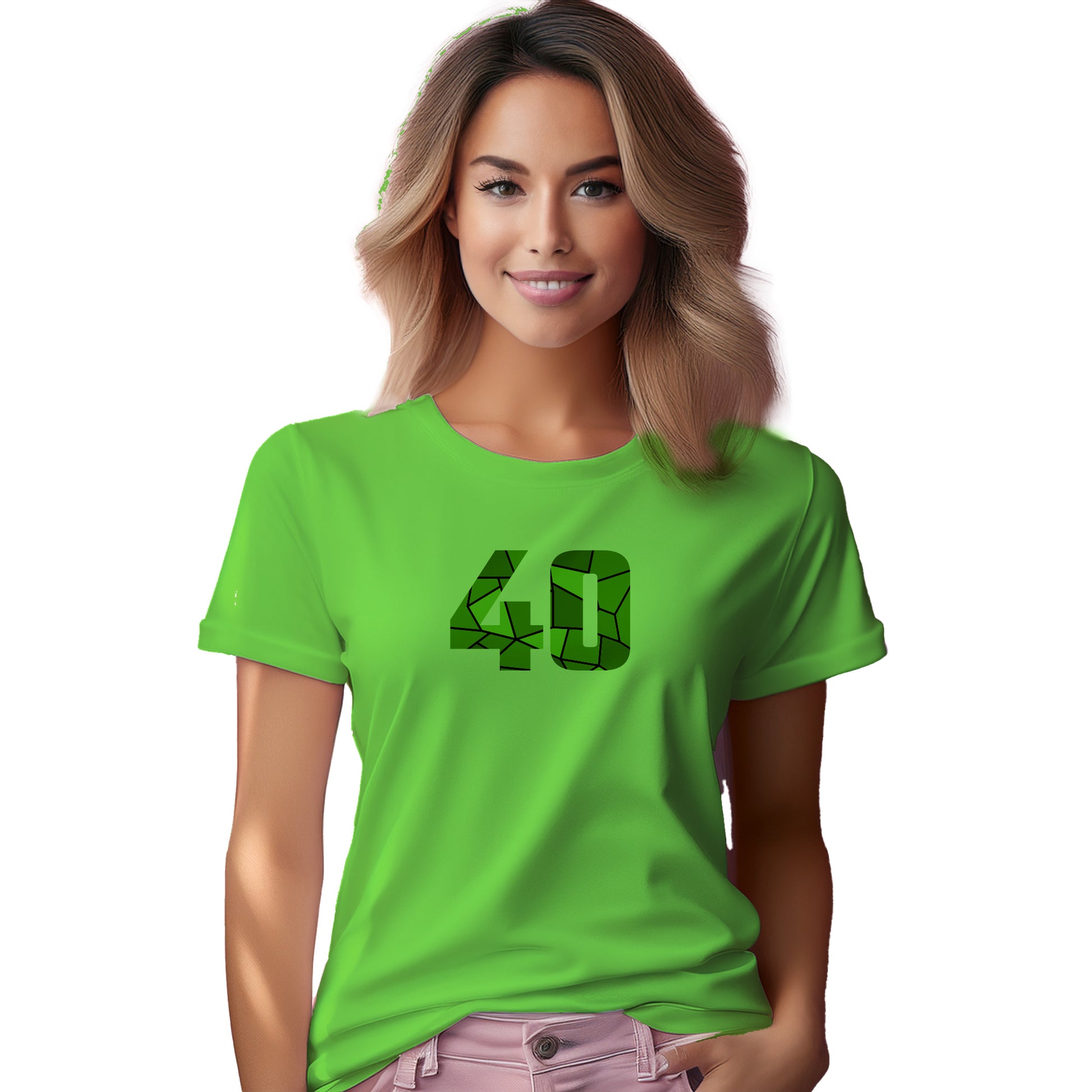 40 Number Women T-Shirt (Liril Green)