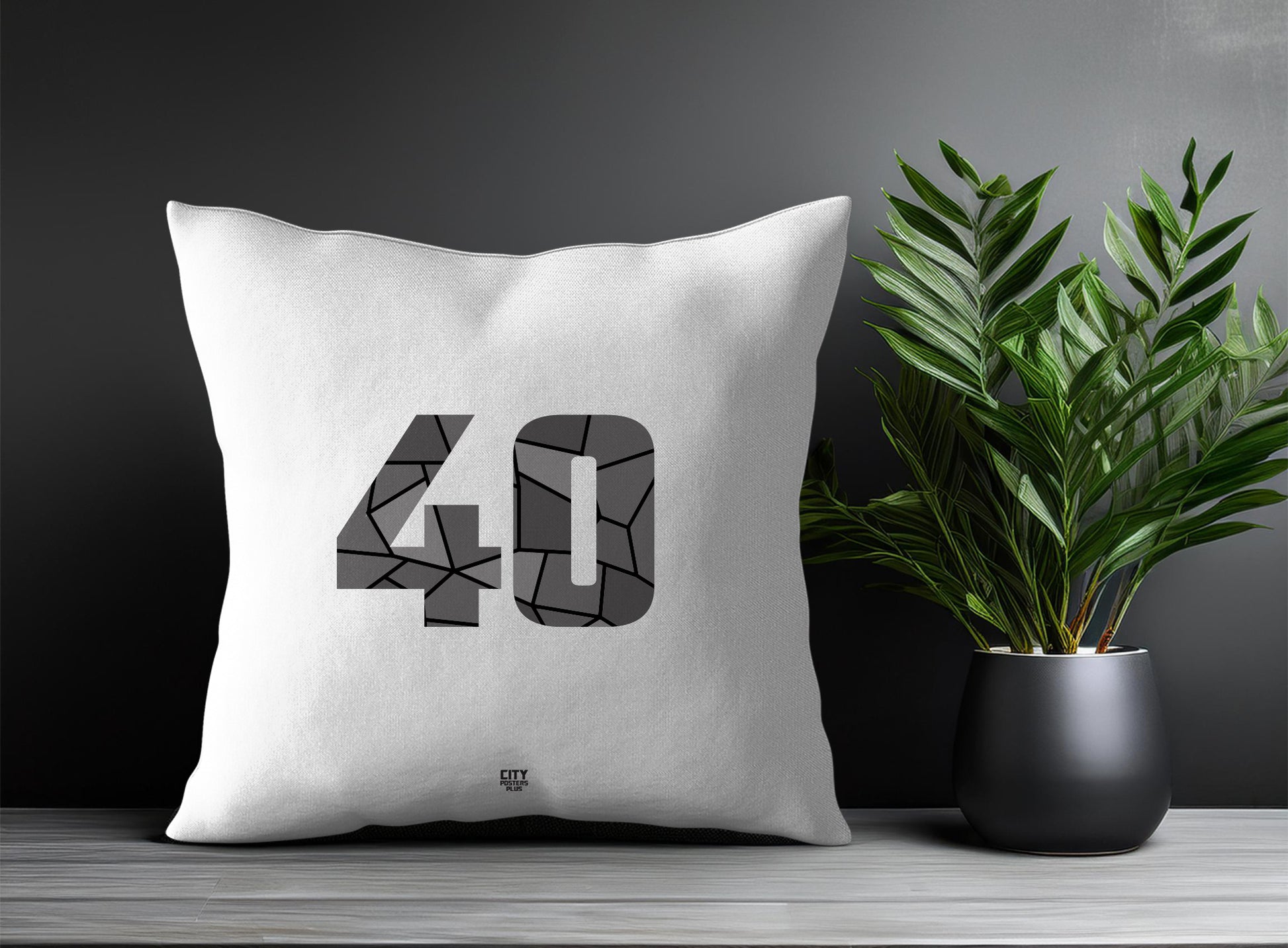 Print Deliver Plus 40 Number Square & Rectangle Pillow Cases | Modern Numeric Throw Pillow Covers 