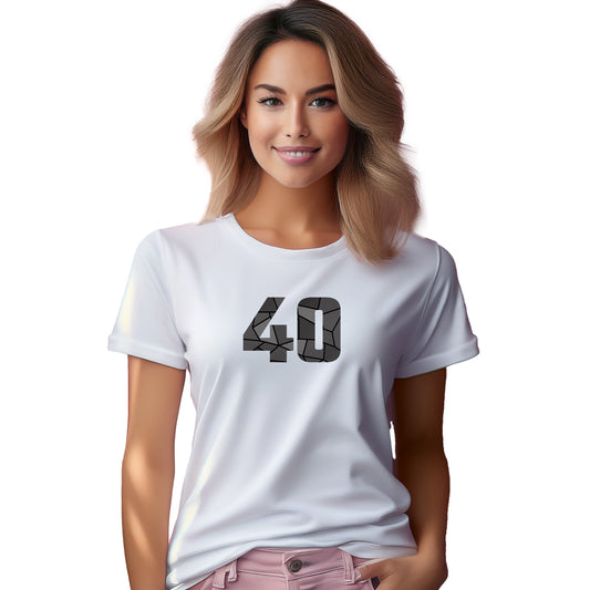 40 Number Women T-Shirt (White)