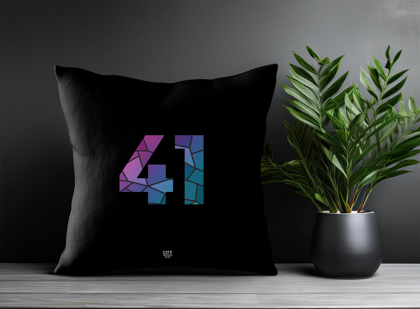 Print Deliver Plus 41 Number Square & Rectangle Pillow Cases | Modern Numeric Throw Pillow Covers 