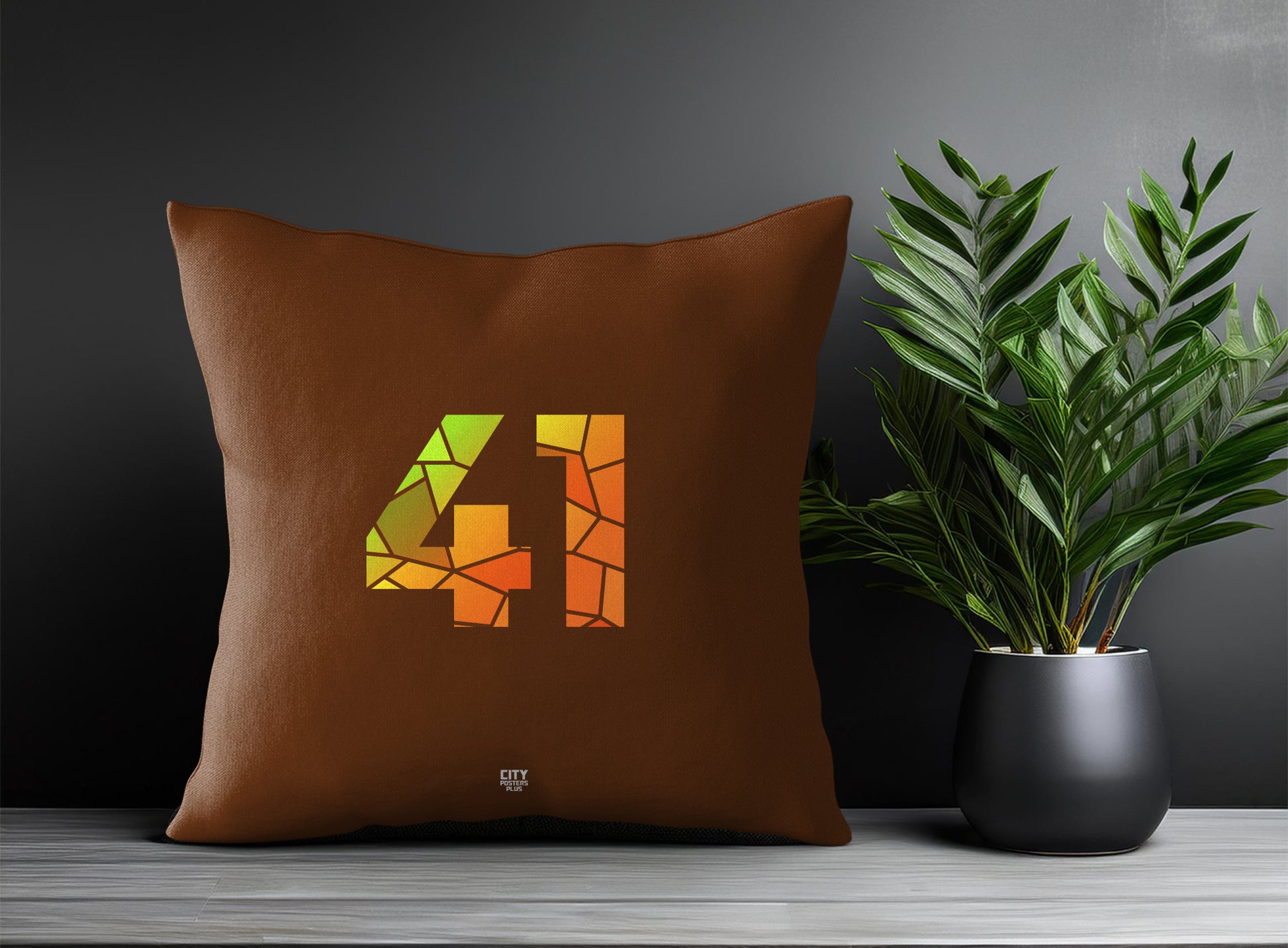Print Deliver Plus 41 Number Square & Rectangle Pillow Cases | Modern Numeric Throw Pillow Covers 