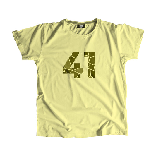 41 Number Men Unisex T-Shirt (Butter Yellow)