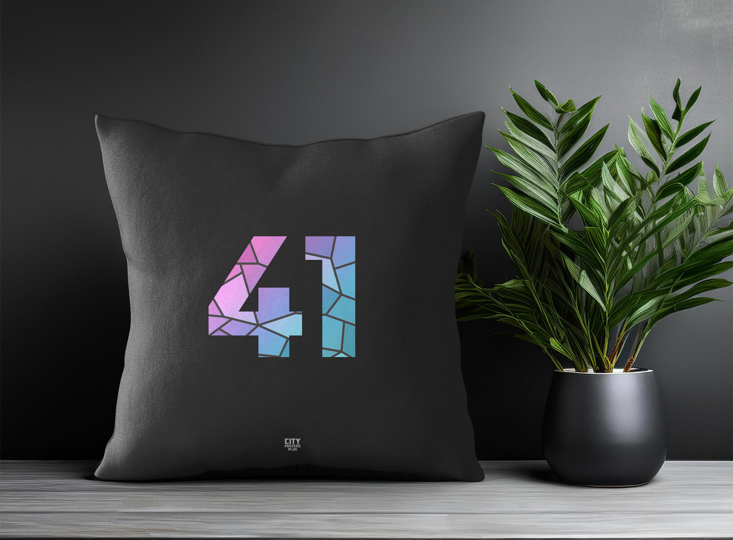 Print Deliver Plus 41 Number Square & Rectangle Pillow Cases | Modern Numeric Throw Pillow Covers 