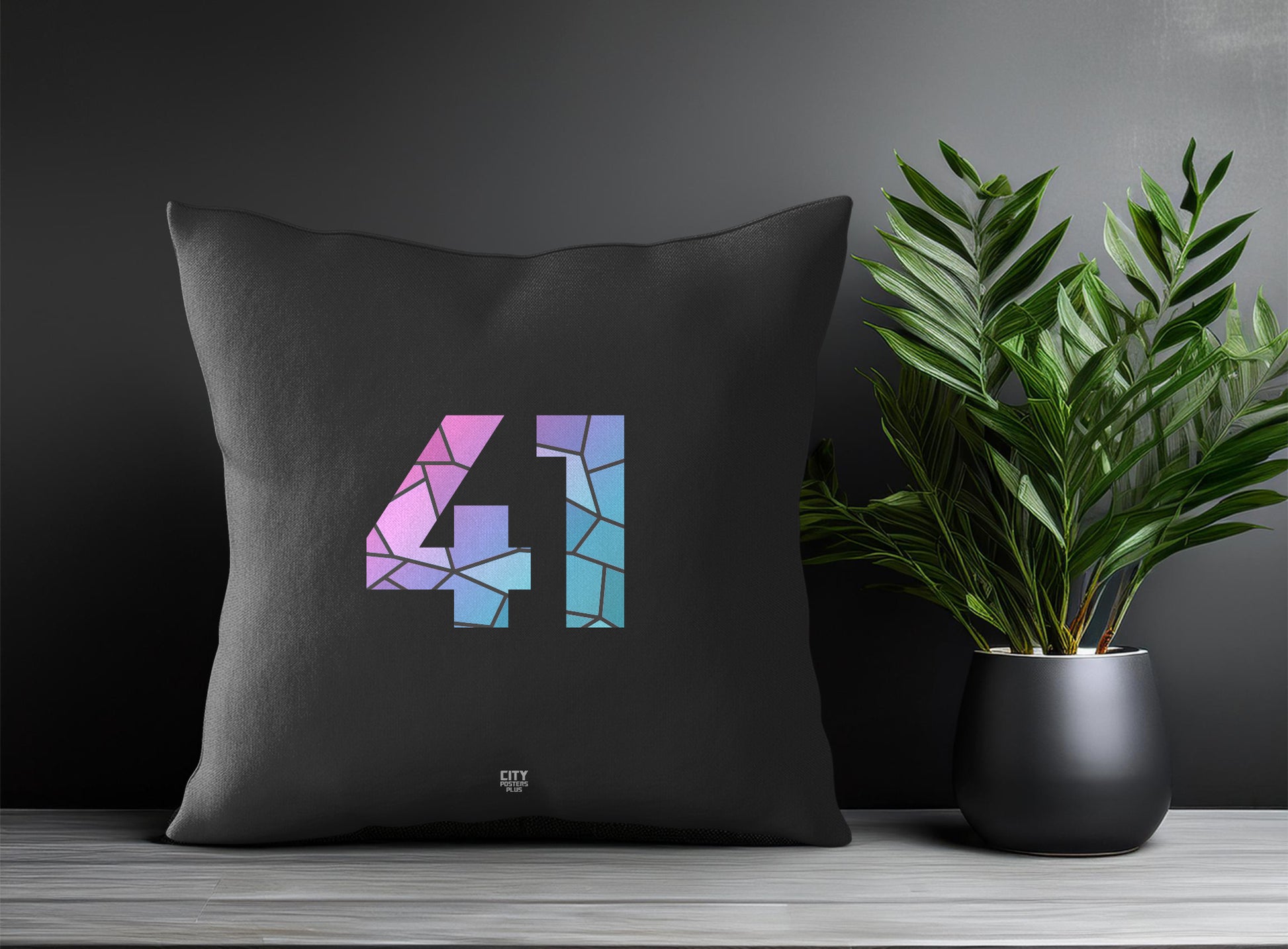 Print Deliver Plus 41 Number Square & Rectangle Pillow Cases | Modern Numeric Throw Pillow Covers 