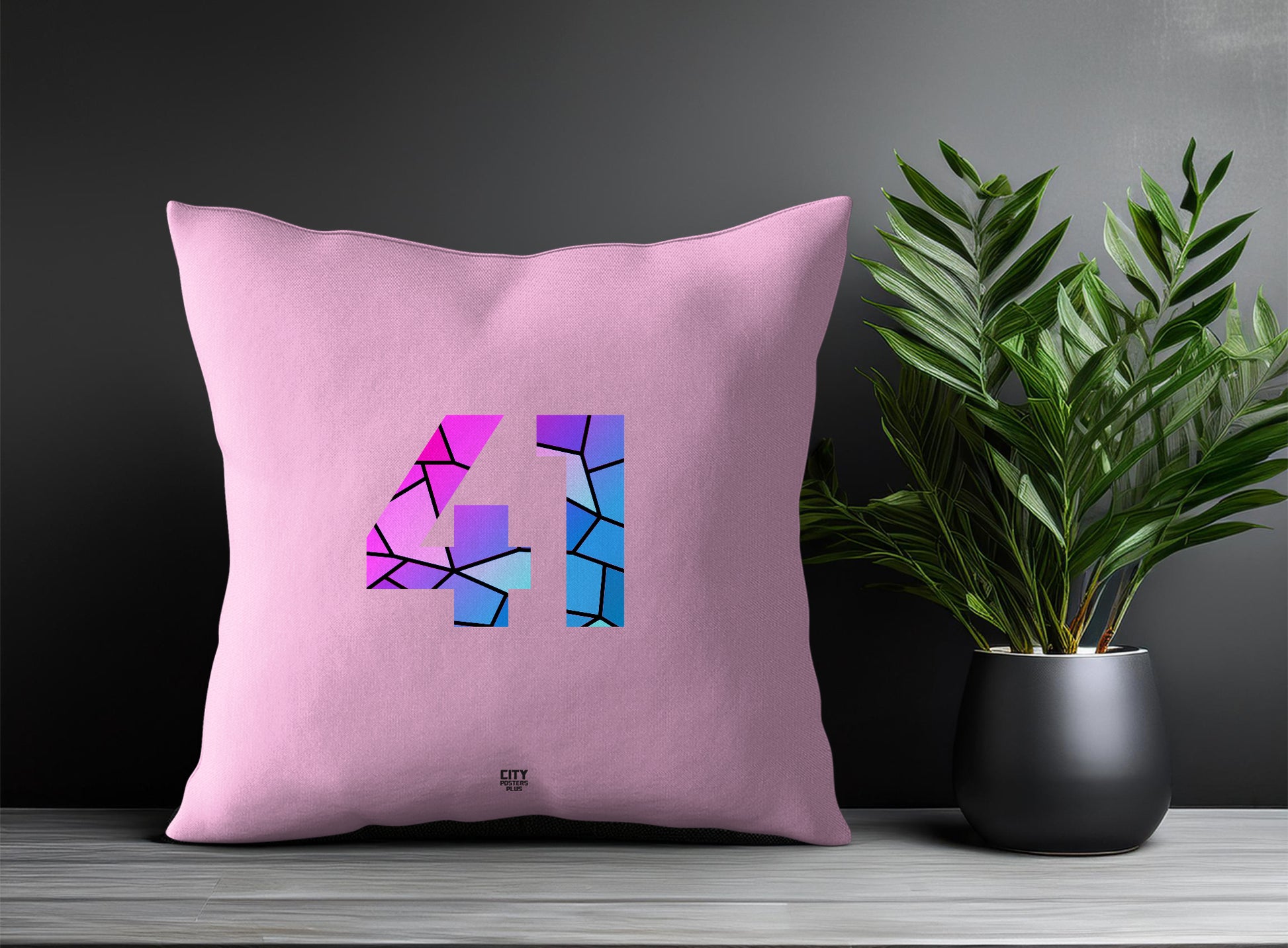Print Deliver Plus 41 Number Square & Rectangle Pillow Cases | Modern Numeric Throw Pillow Covers 
