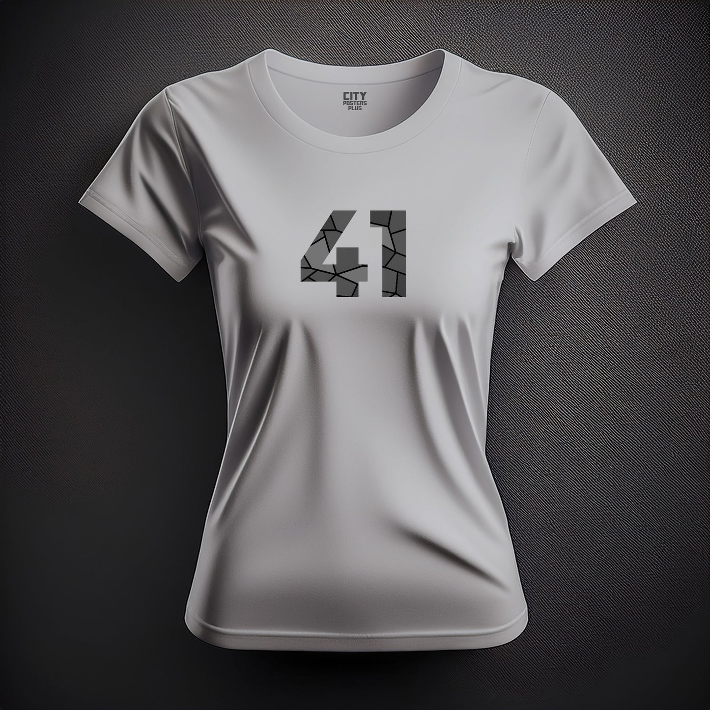 41 Number Women T-Shirt (Melange Grey)
