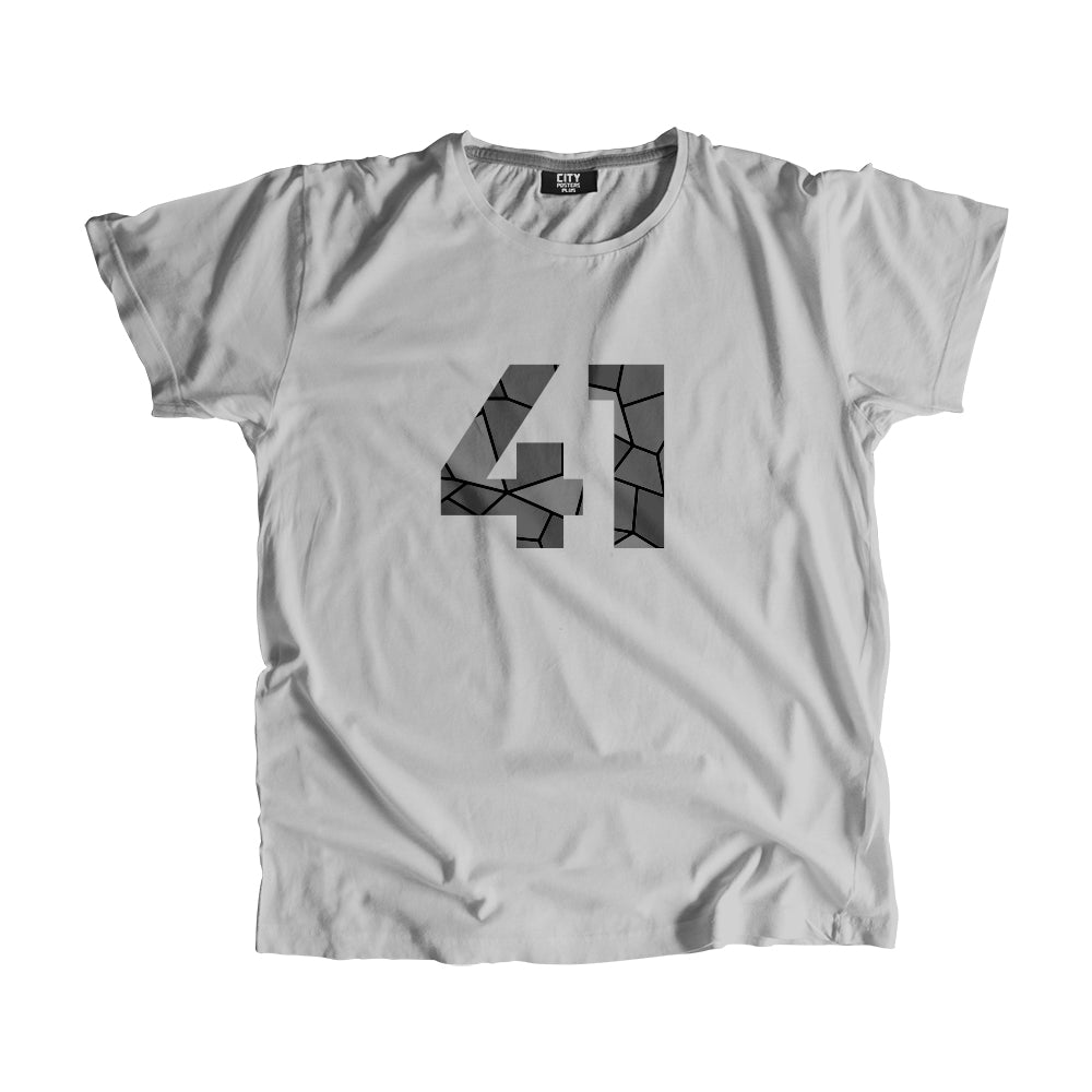 41 Number Men Unisex T-Shirt (Melange Grey)