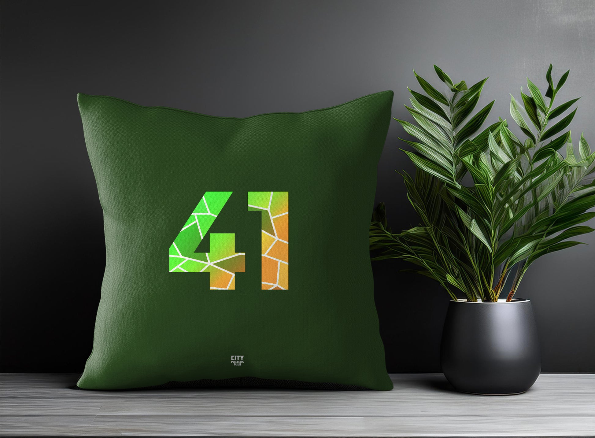 Print Deliver Plus 41 Number Square & Rectangle Pillow Cases | Modern Numeric Throw Pillow Covers 