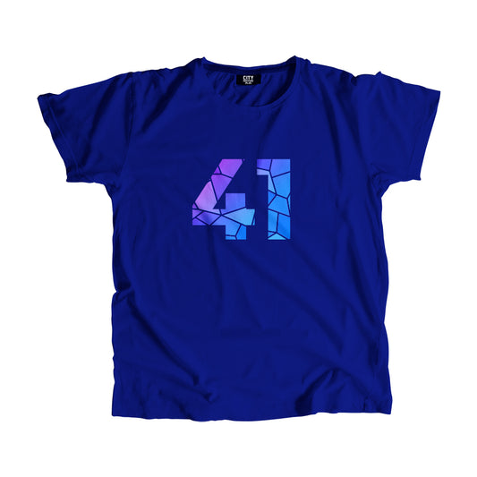 41 Number Men Unisex T-Shirt (Royal Blue)