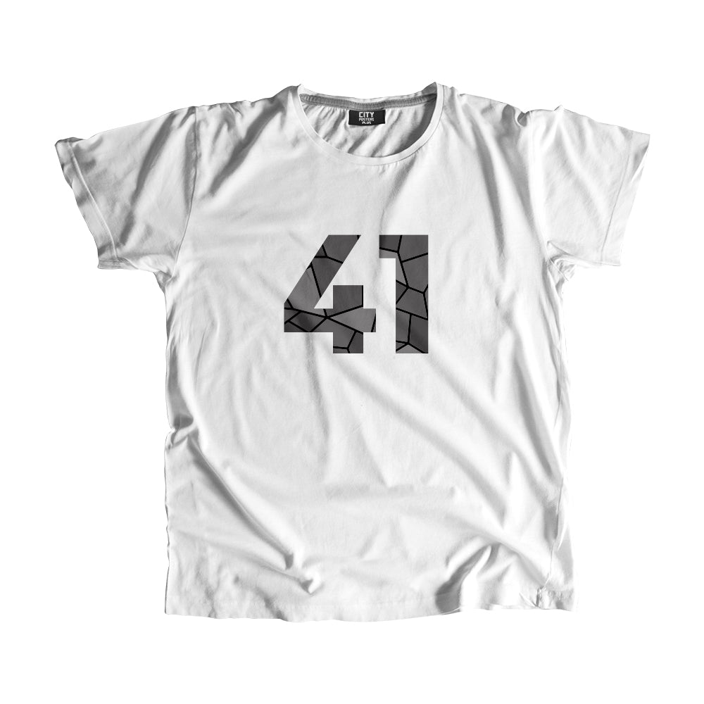 41 Number Men Unisex T-Shirt (White)