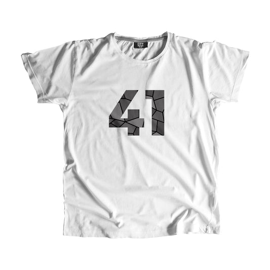 41 Number Men Unisex T-Shirt (White)
