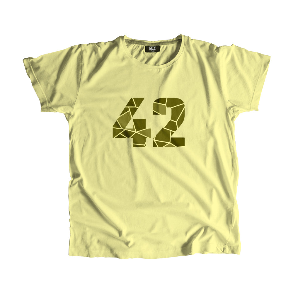42 Number Men Unisex T-Shirt (Butter Yellow)