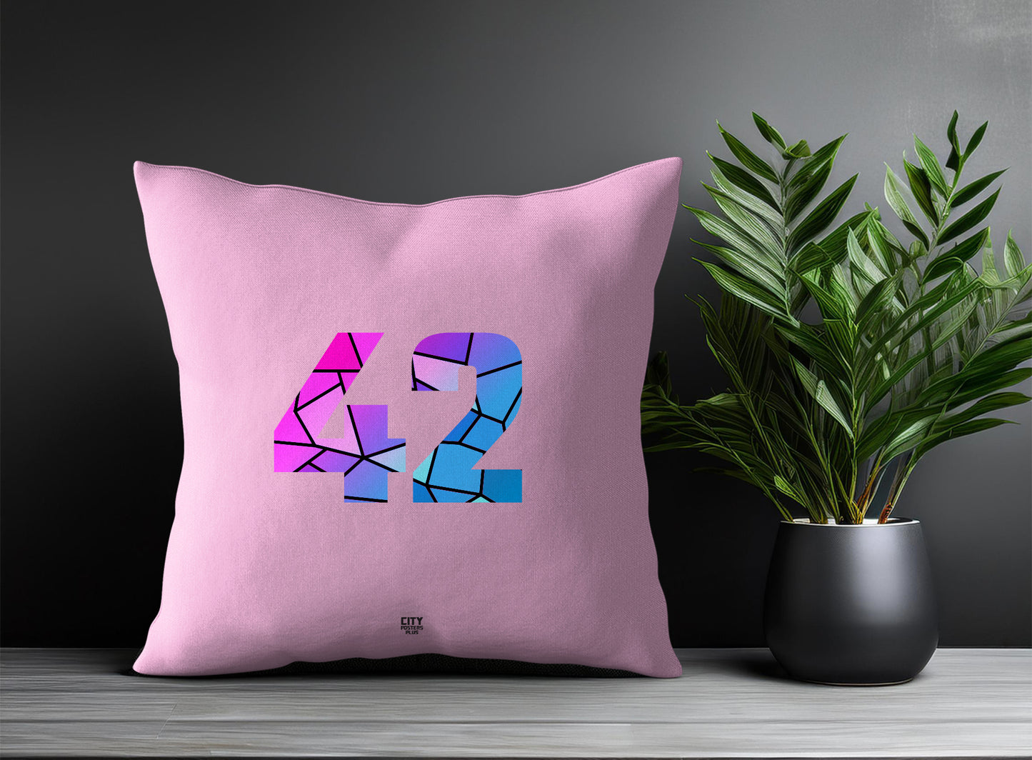 Print Deliver Plus 42 Number Square & Rectangle Pillow Cases | Modern Numeric Throw Pillow Covers 