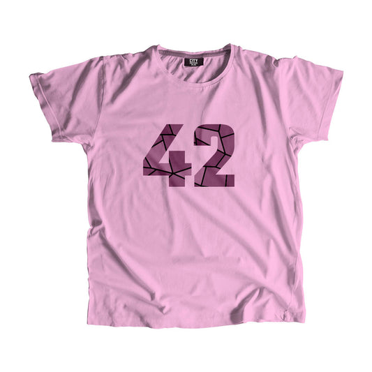 42 Number Men Unisex T-Shirt (Light Pink)